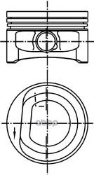 Поршень Двс Skoda Fabia. Vw Polo 1.2I Awy/Bmd =76.5 1.2X1.5x2.5 Std 01> KOLBENSCHMIDT арт. 99452600