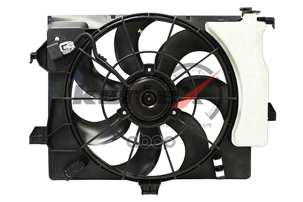 Вентилятор радиатора Hyundai SolarisKia Rio (10-) AC- (LFK 08L0) (брезист.)  с кожухом KFD047 KORTEX арт. KFD047