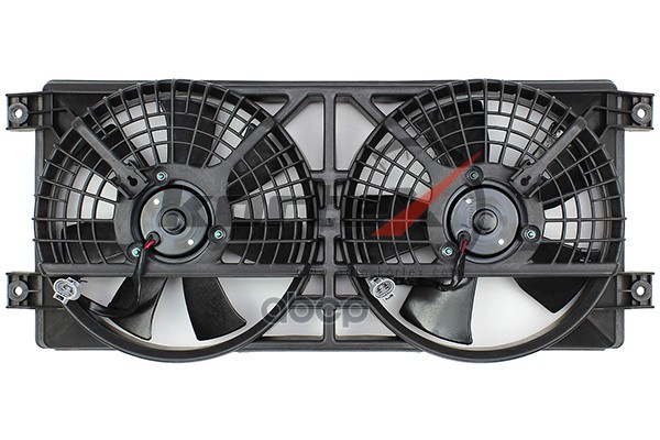 Вентилятор радиатора SSANGYONG Kyron/Actyon 05- (2 вентилятора с кожухом) KFD164 KORTEX арт. KFD164