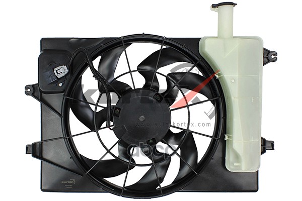 Вентилятор радиатора KIA SELTOS/SOUL 2.0 19- (с кожухом) KFD193 KORTEX арт. KFD193