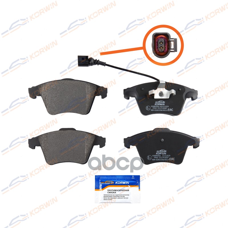 Колодки Тормозные Перед. Vw Transporter/Multivan V-Vi 03- KORWIN арт. KWBP0502