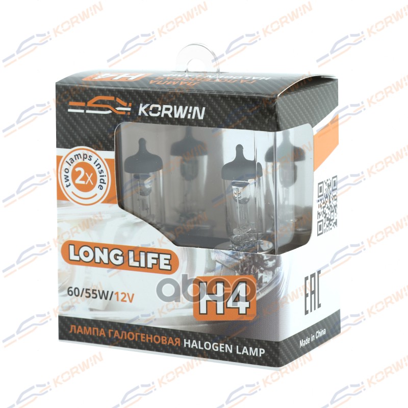 Лампа Галогенная (H4 12V 60/55W P43t Long Life ) Блистер К-Т 2Шт KORWIN арт. KWYN0053