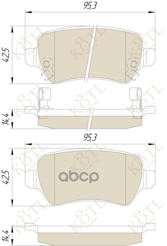 Колодки тормозные дисковые задние к-т OPEL ASTRA G/H/ZAFIRA A KOTL арт. 1515kt