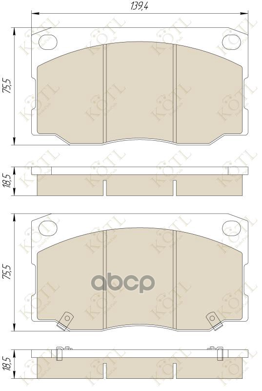 Колодки тормозные дисковые передние к-т HYUNDAI(COUNTY  E-COUNTY  E-MIGHTY  HD  HL KOTL арт. 15kt