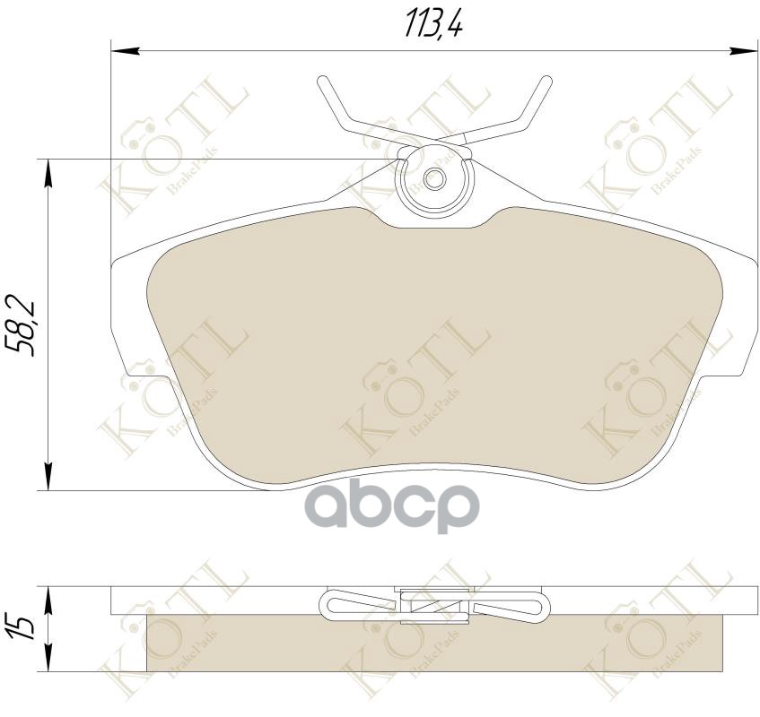 Колодки тормозные дисковые задние к-т CITROEN JUMPY/FIAT SCUDO/PEUGEOT EXPERT 07 KOTL арт. 1740kt
