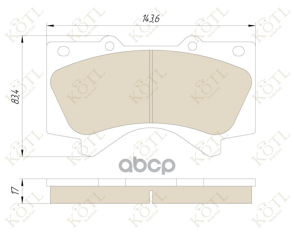 Колодки тормозные дисковые передние к-т TOYOTA LAND CRUISER J200 4.5D/4.7 07-/LEXUS KOTL арт. 3524kt