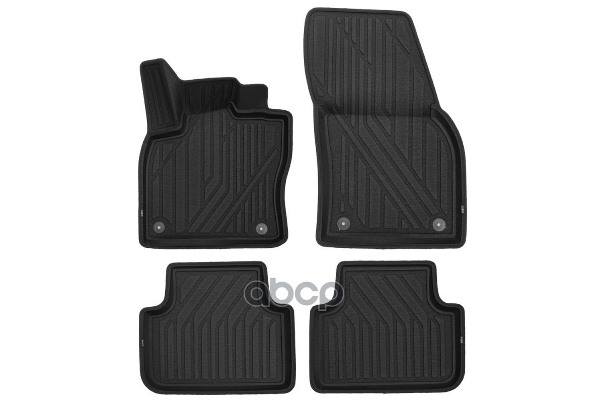 Коврики KVEST 3D в салон подходят для VOLKSWAGEN Tiguan (II, IIr), 2016-, кросс., 4шт. (полиуретан, черный, черный) в коробе ...