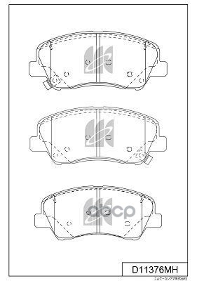 Колодки Тормозные Дисковые + Противоскрипные Пластины Hyundai Kashiyama арт. d11376mh