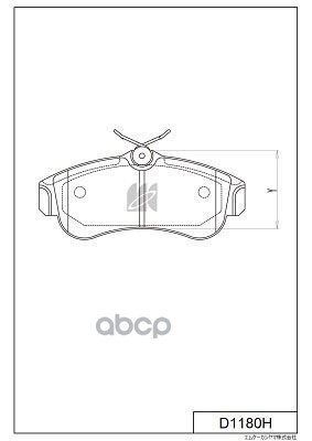 Колодки Тормозные Дисковые Пер.nissan Almera 00-,Primera 93-03 D1180h Kashiyama арт. D1180H