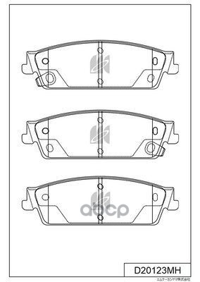 Колодки Тормозные Дисковые Задние, Комплект Kashiyama арт. D20123MH