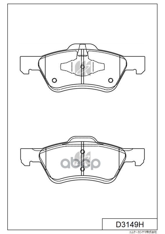 Колодки Тормозные Дисковые + Противоскрипные Пластины Mazda Kashiyama арт. d3149h