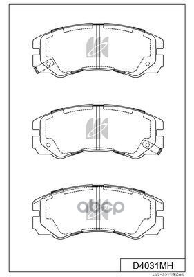 Колодки Тормозные Дисковые Пер. Isuzu Trooper 91-00,00- D4031mh Kashiyama арт. D4031MH