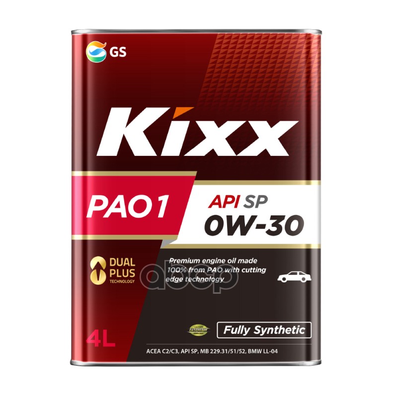 Kixx Масло моторное Kixx PAO 1 0w-30 API SР 4л L202044TE1