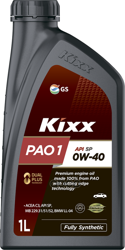 Kixx Масло Моторное Kixx Pao 1 0W-40 Api Sn, Acea A3/B4/C3 1Л L2084al1e1