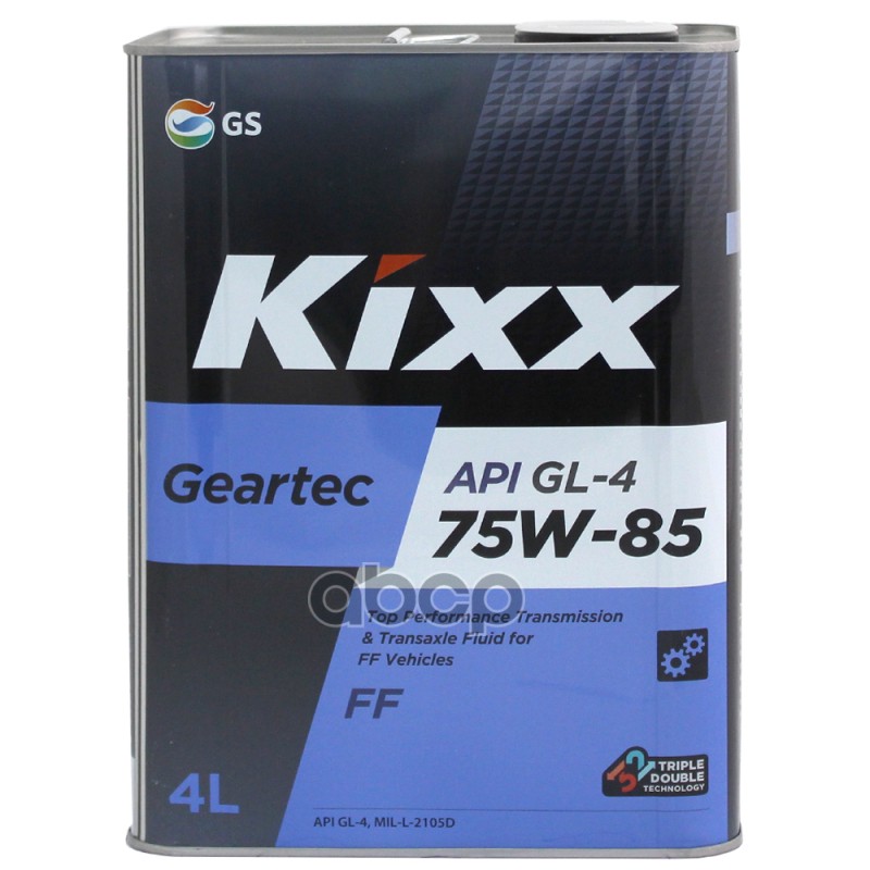 Масло трансмиссионное KIXX GEARTEC FF GL-4 75W85 полусинтетическое 4 л L271744TE1 Kixx арт. L271744TE1