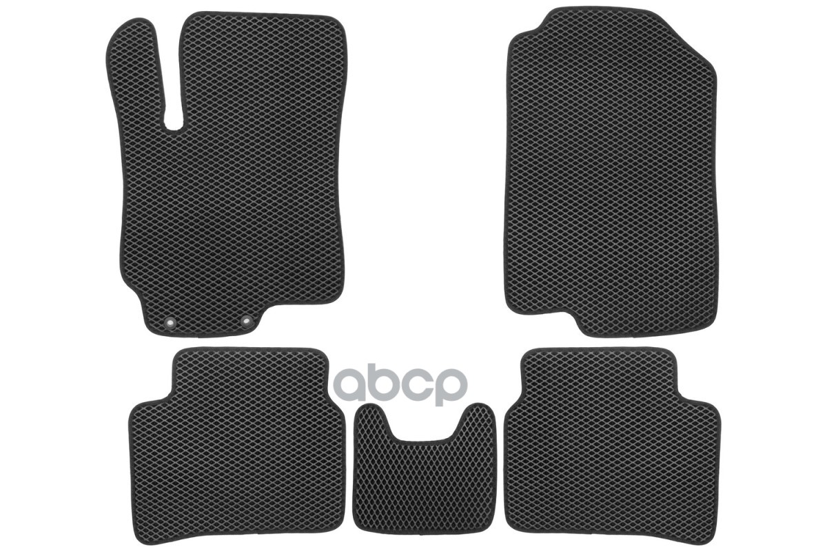 Коврики в салон EVA подходят для KIA Rio X-line / KIA Rio (IV, IVr), 2017- / HYUNDAI Solaris (II, IIr), 2017- (черная окантов...