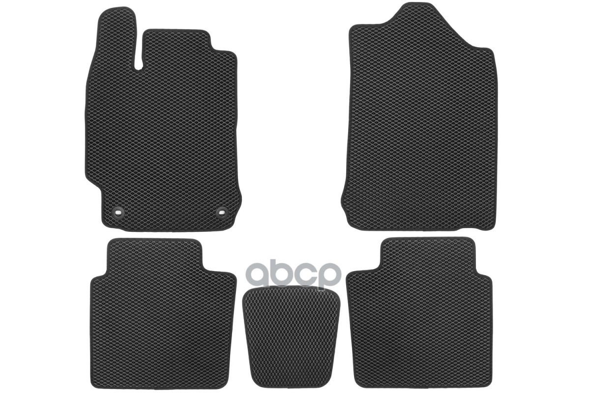 Коврики в салон EVA для TOYOTA Camry (XV50,XV55) (VII, VIIr, r2), 2011-2018 (черная окантовка), 5шт. / Тойота Камри Klever ар...