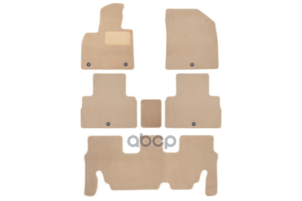 Коврики В Салон Klever Premium Hyundai Palisade, 2020-, Кросс., 7 Мест, 6Шт. (Текстиль, Бежевые) / Хендай Палисад Klever арт....