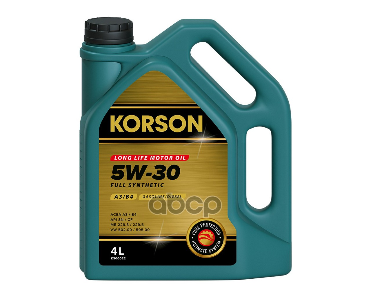 Korson Масло моторное FULL SYNTEHTIC 5W-30 A3/B4  4l