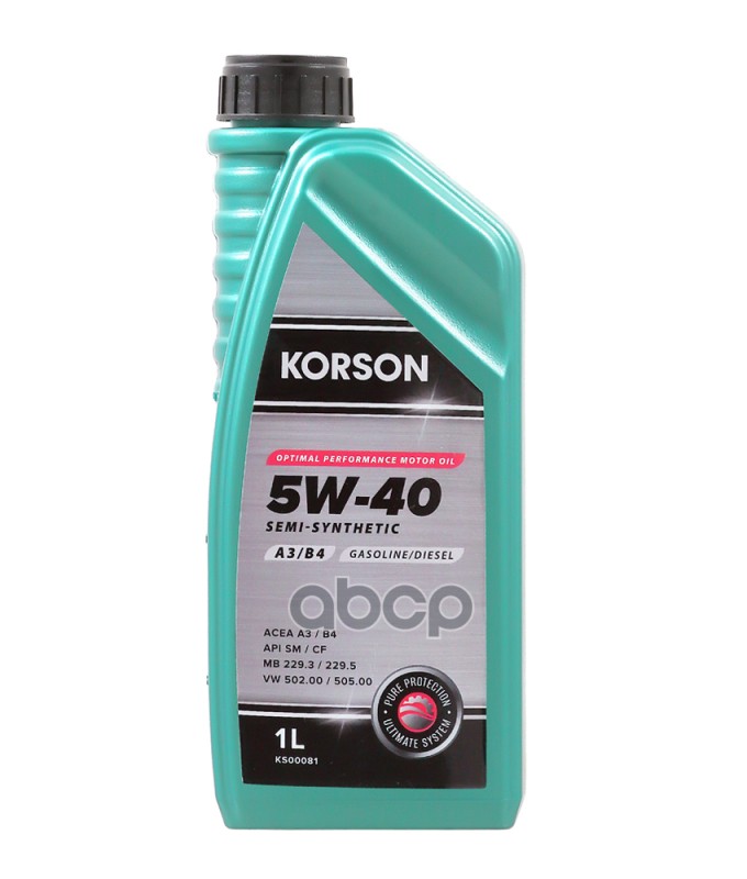 Korson 5W-40 Semi Synthetic A3/B4 1Л (Полусинт. Мотор. Масло)