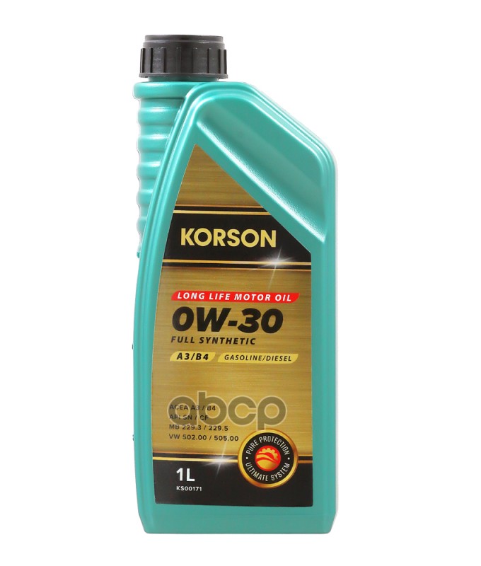 Korson 0W-30 Full Synthetic A3/B4 1Л (Синт. Мотор. Масло.)