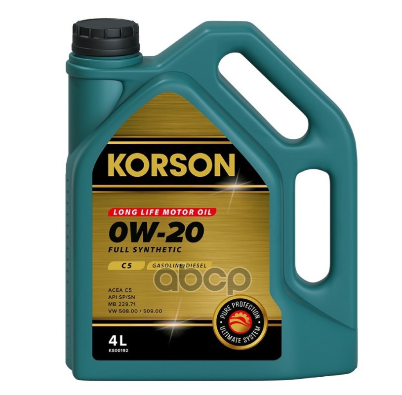 Korson 0W-20 4L Full Syntehtic C5 Моторное Масло