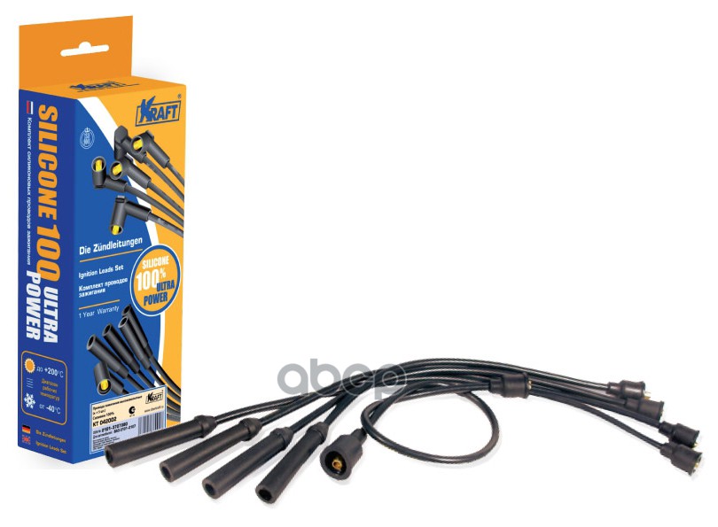 Провода зажигания в/в ВАЗ 2101-07 (силикон 100) OBERKRAFT Kraft арт. KT042002