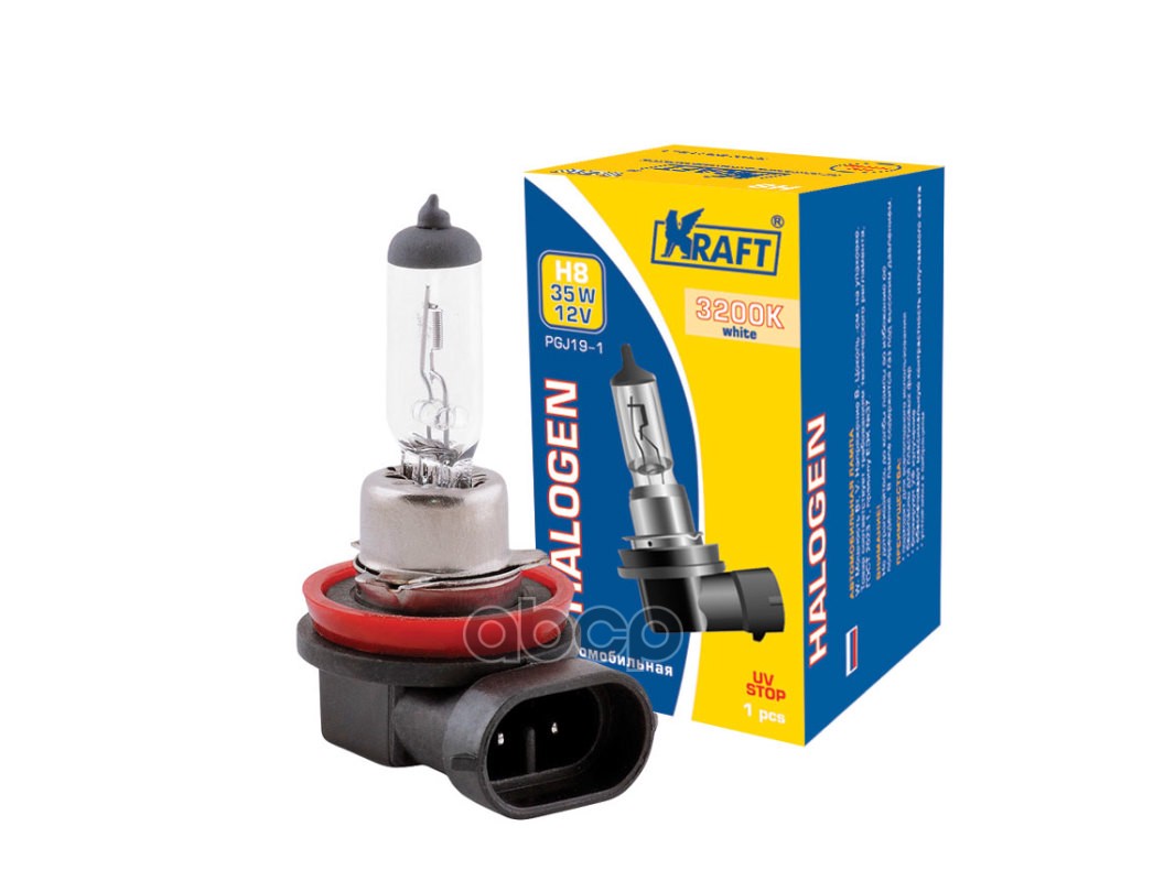 Лампа 12V H8 35W Pgj19-1 Kraft 1 Шт. Картон Kt700018 Kraft арт. KT700018