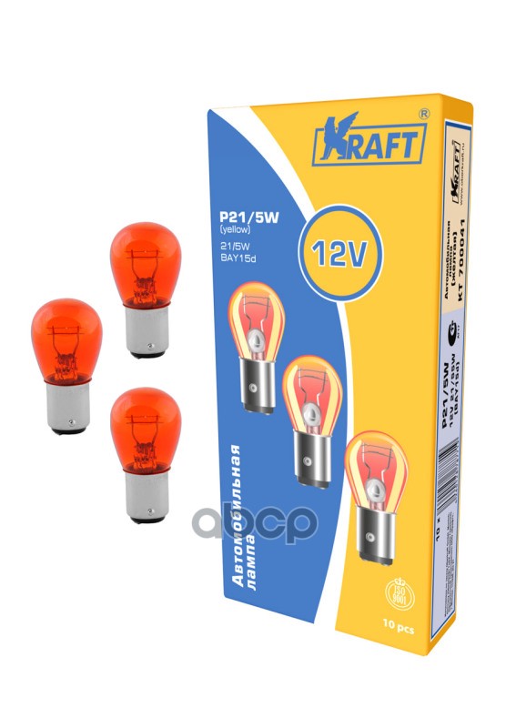 Лампа 12V P21/5W 21/5W Bay15d Kraft 1 Шт. Картон Kt700041 Kraft арт. KT700041