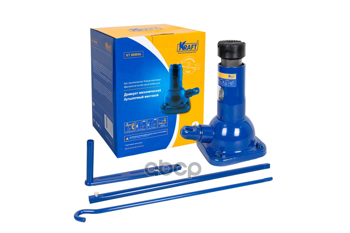 Домкрат Механический Бутылочный 2Т 197-408 Мм Kraft Kt 800056 Kraft Kt 800056 Kraft арт. KT 800056