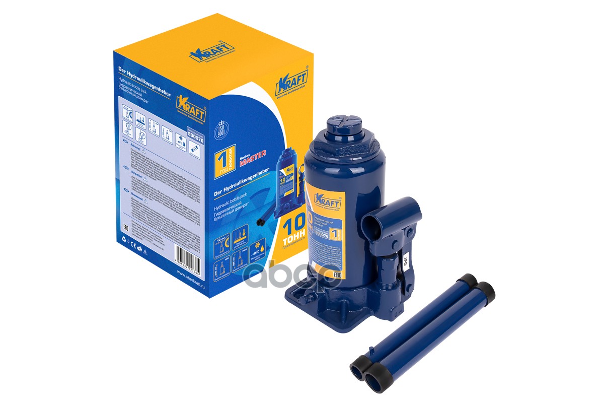 Домкрат Бутылочный 10 Т. Master Kraft Kt 800076 Kraft арт. KT 800076