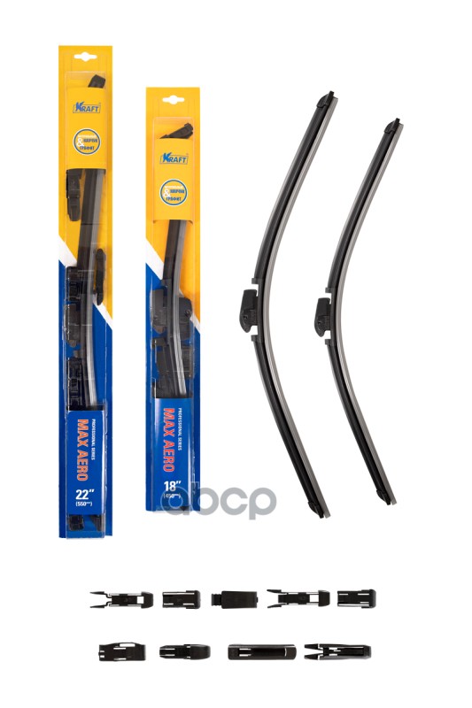 Щетка Стеклоочистителя 550/450 Мм Бескаркасная Комплект 2 Шт Kraft Max Aero Kt830856 Kraft арт. KT830856