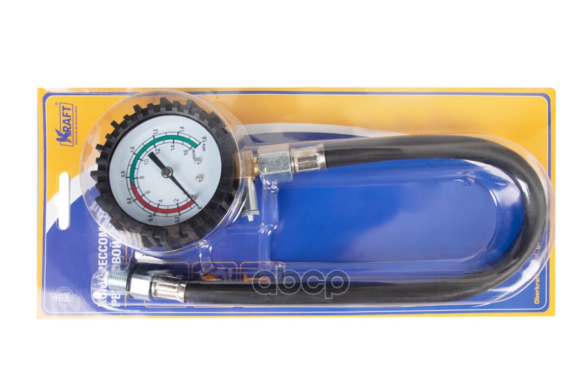 Компрессометр 16 Атм., резьбовой гибкий KRAFT KT831012 Kraft арт. KT831012