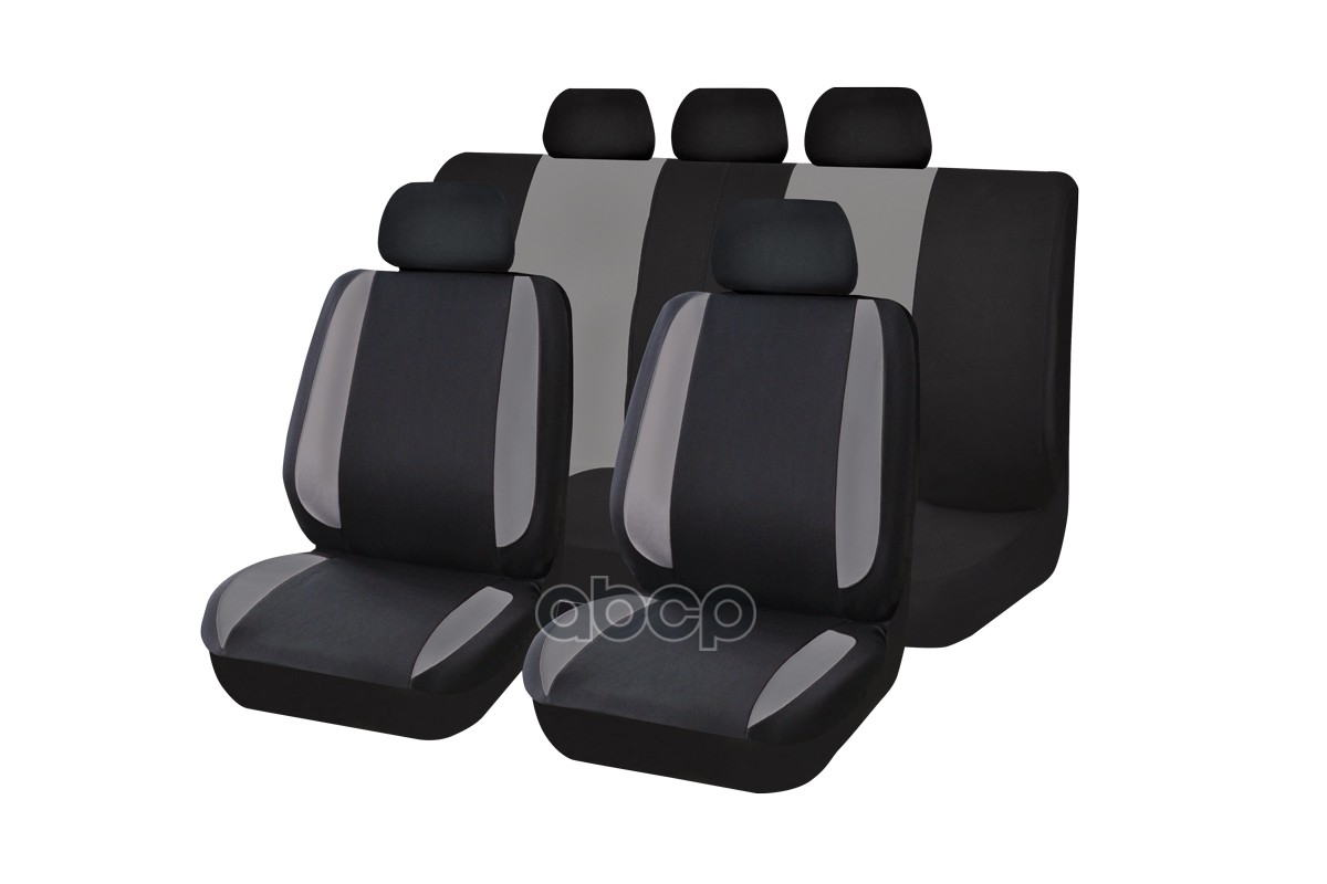 Чехлы Универсальные На Автомобильные Сиденья,Комплект Modern, Полиэстер, Черно-Серые Kraft Kt835614 Kraft арт. KT835614