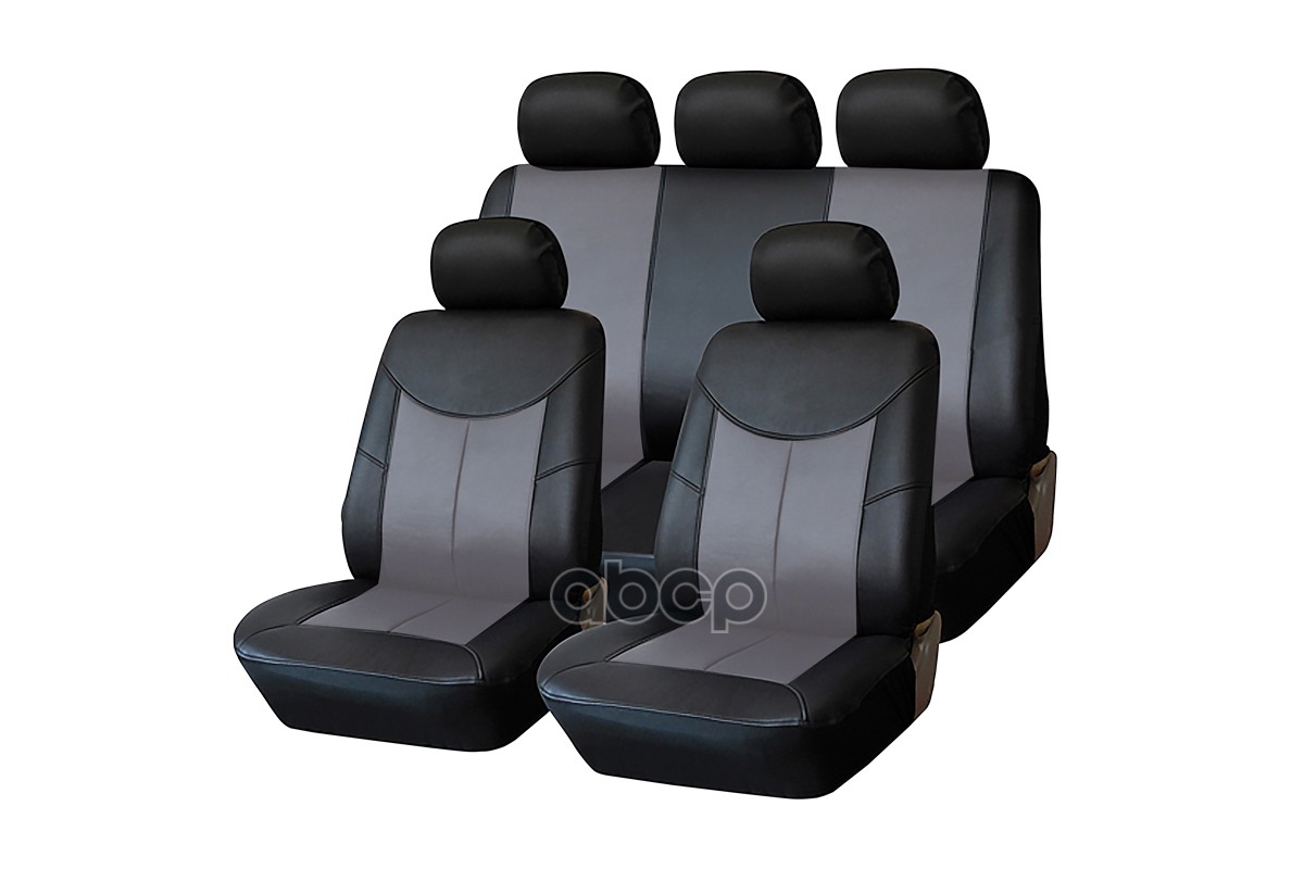 Чехлы Универсальные На Автомобильные Сиденья,Комплект Style, Экокожа, Черно-Серые Kraft Kt835627 Kraft арт. KT835627