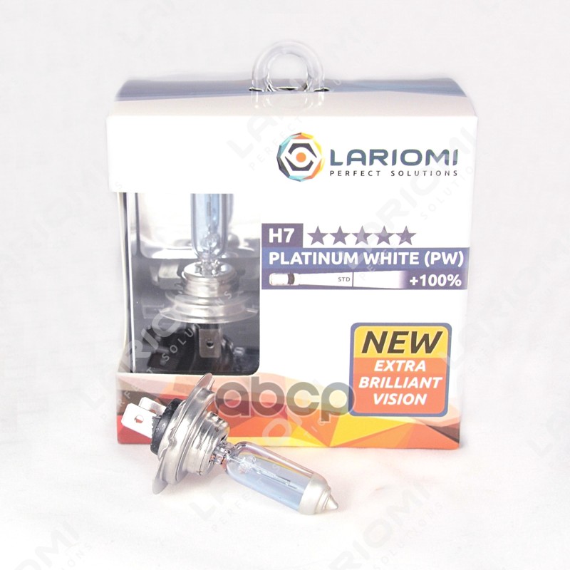 Лампа Галогенная H7 12V 55W Px26d Platinum White (+100) (Коробка 2 Шт.) LARIOMI арт. LB1114PW