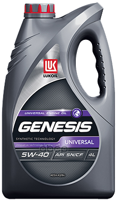 LUKOIL Масло моторное синтетическое Genesis Universal 5W40 SN/CF, A3/B4 4л