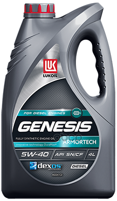 LUKOIL Масло моторное LUKOIL GENESIS ARMORTECH DIESEL DPF/GPF 5W-40 4Л 3149129 (2202054,2359762)