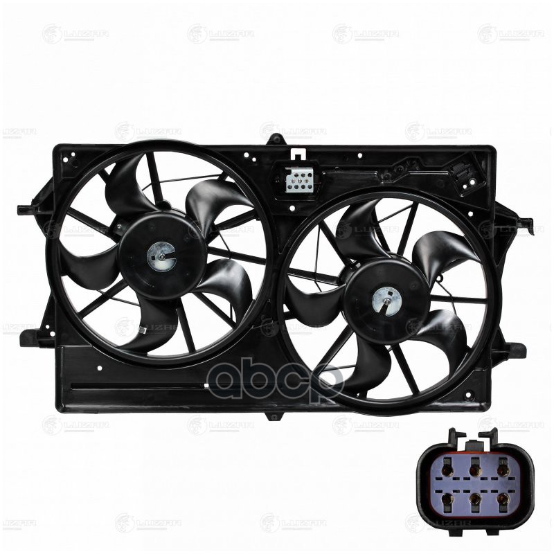 Вентиляторы охл. с кожухом (2 вент.) для а/м Ford Focus I A/C+ (98-) LFK1054 LUZAR арт. LFK1054
