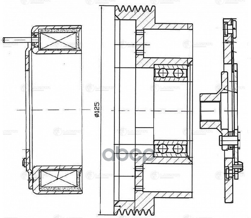 Муфта эл/магн. компрессора кондиц. для а/м Лада Largus (12-)/Renault Logan (08-) (LMAC 0902) LUZAR арт. LMAC0902