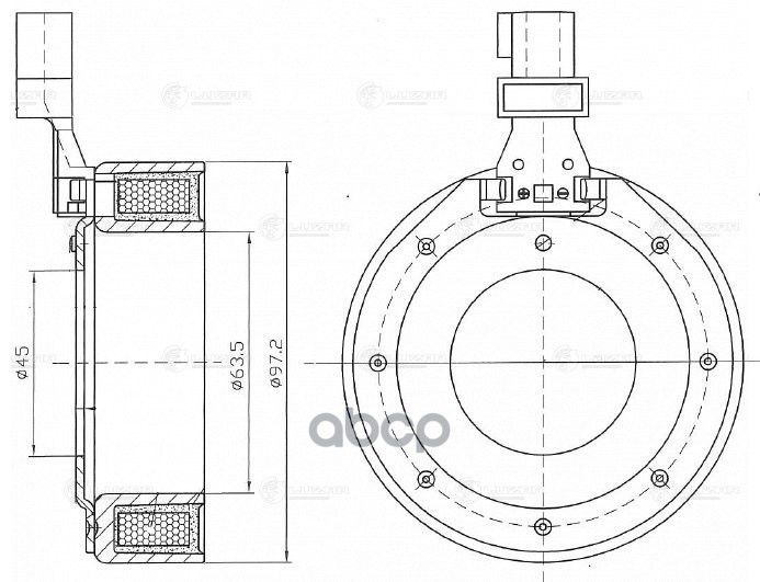 Катушка эл/магн. компрессора кондиц. для а/м Ford Focus II (05-)/Mondeo IV (07-) (LMCC 1001) LUZAR арт. LMCC1001