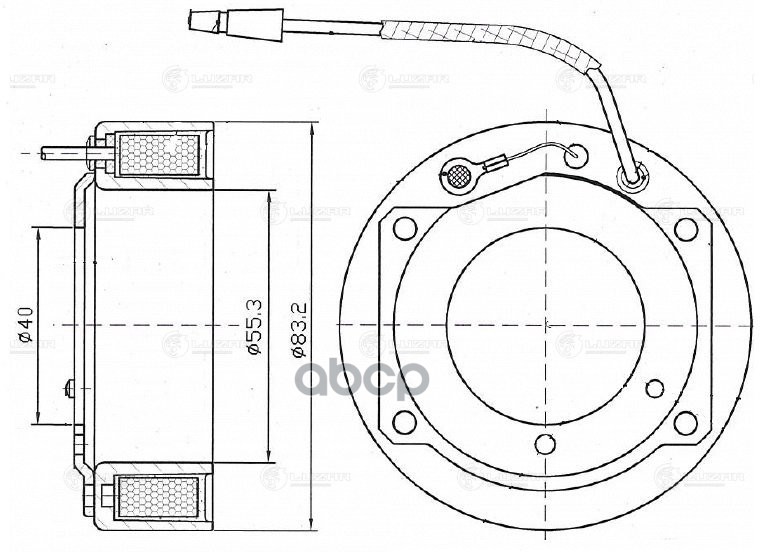 Катушка эл/магн. компрессора кондиц. для а/м Mitsubishi Outlander (12-)/Lancer X (07-) (LMСC 1101) LUZAR арт. LMCC1101