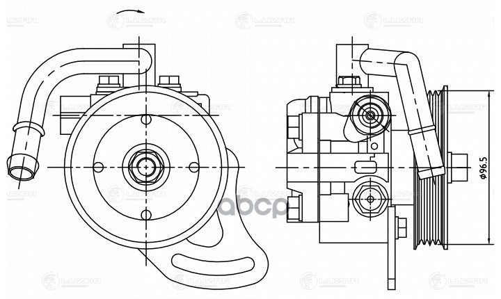 Насос ГУР для а/м Daewoo Matiz (98-) (LPS 0508) LUZAR арт. LPS0508