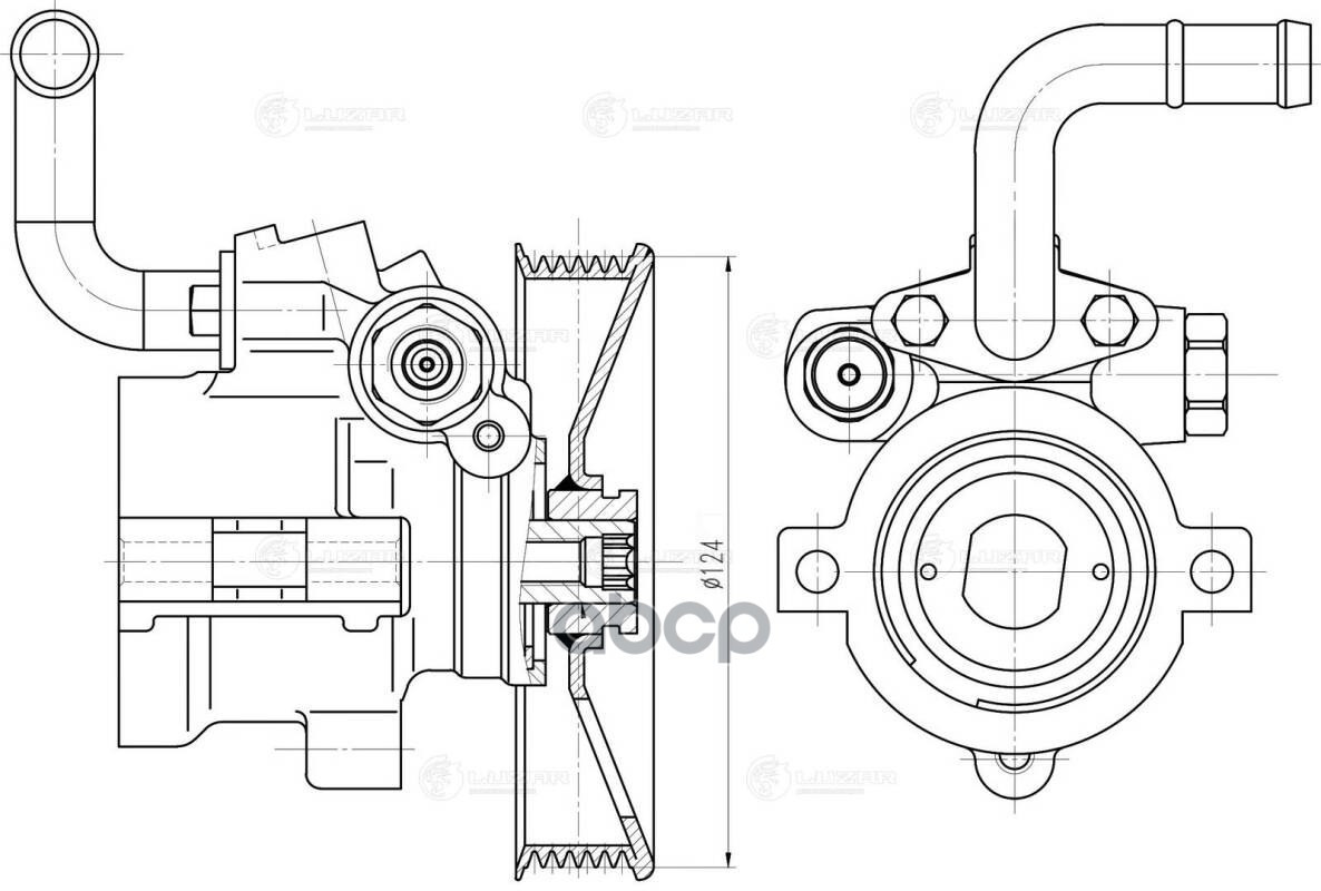 Насос ГУР для а/м Chevrolet Lacetti (04-) 1.4i (с датчиком) (LPS 0512) LUZAR арт. LPS0512