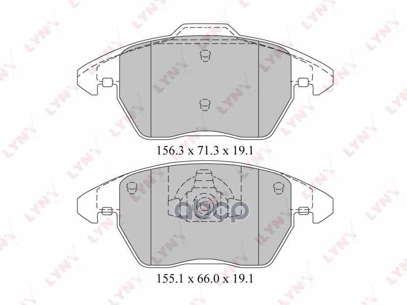 Колодки Тормозные Передние Citroen C4 2.0-2.0D 04>  Peugeot 207 1.6 07> / 208 1.0-1.6D 12> / 3008 1. LYNXauto арт. bd-2206