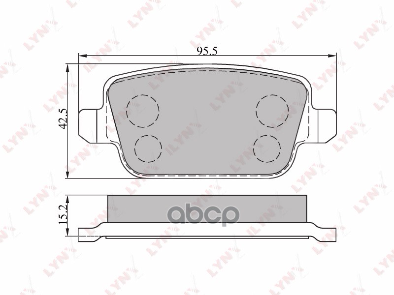 Колодки тормозные задние подходит для FORD Mondeo IV 07/Kuga 08/Galaxy 06/S-Max 06, VOLVO S80/V70 06 BD-3005 LYNXauto арт. BD...