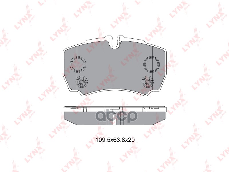 Колодки тормозные задние FORD Transit 2.2D-3.2D 06>  IVECO Daily 06> LYNXauto арт. bd-3035