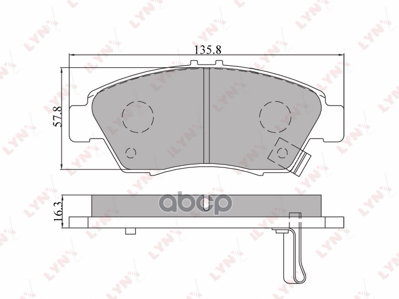Колодки тормозные передние HONDA Civic 05/CRX 92-98 BD-3406 LYNXauto арт. BD-3406