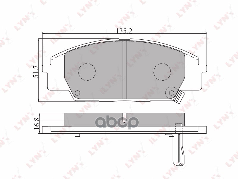 Колодки Тормозные Дисковые | Перед | LYNXauto арт. BD3408