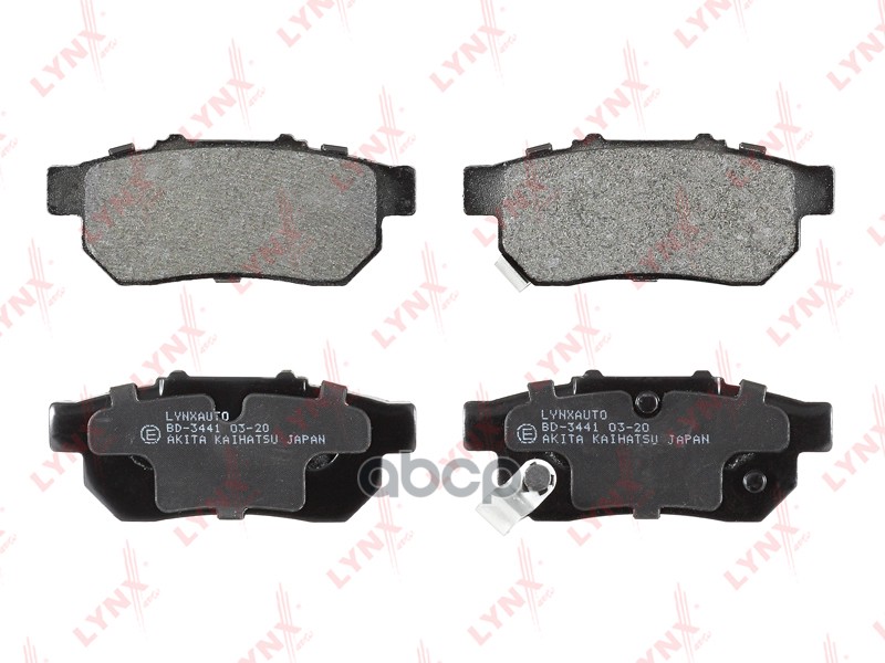 Колодки тормозные задние HONDA Civic VI 95> / Jazz(GD/GE/GK) 02> LYNXauto арт. bd-3441